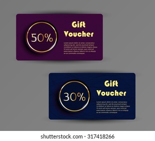 Gift voucher template. Vector illustration.