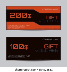 Gift Voucher template - Vector illustration