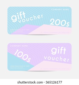 Gift Voucher template - Vector illustration
