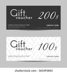 Gift Voucher template - Vector illustration