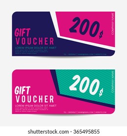 Gift Voucher template - Vector illustration