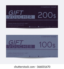 Gift Voucher template - Vector illustration