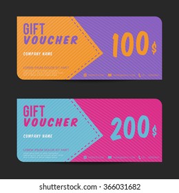 Gift Voucher template - Vector illustration