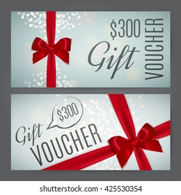 Gift voucher template. Vector illustration