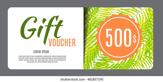 Gift Voucher Template Vector Illustration for Your Business EPS10
