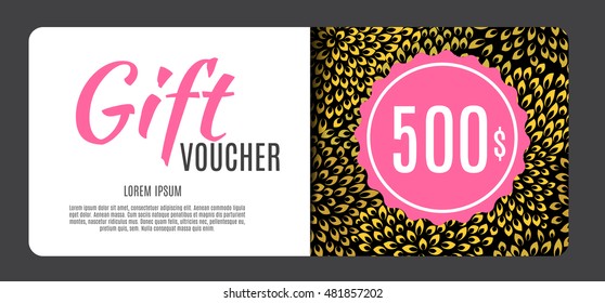 Gift Voucher Template Vector Illustration for Your Business EPS10