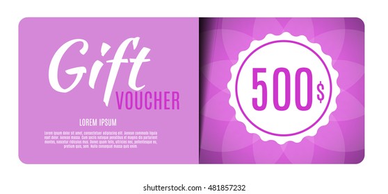 Gift Voucher Template Vector Illustration for Your Business EPS10