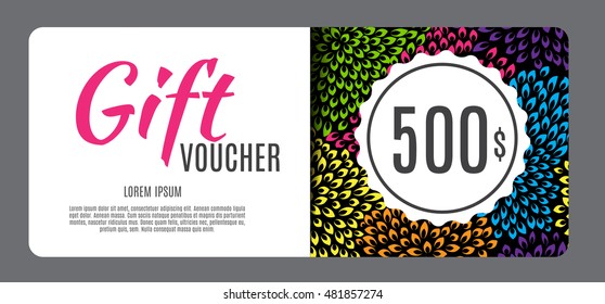 Gift Voucher Template Vector Illustration for Your Business EPS10