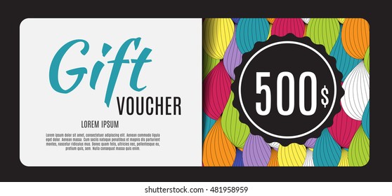 Gift Voucher Template Vector Illustration for Your Business EPS10