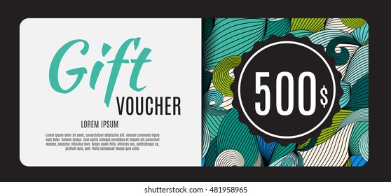 Gift Voucher Template Vector Illustration for Your Business EPS10