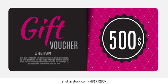 Gift Voucher Template Vector Illustration for Your Business EPS10