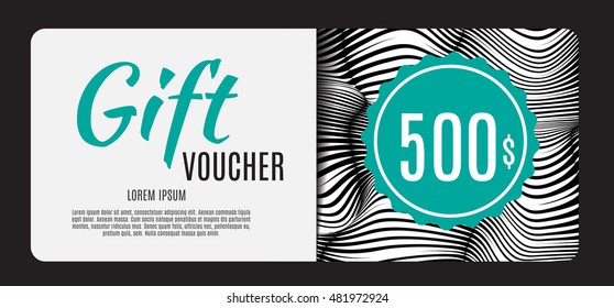 Gift Voucher Template Vector Illustration for Your Business EPS10