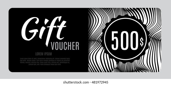 Gift Voucher Template Vector Illustration for Your Business EPS10