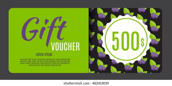 Gift Voucher Template Vector Illustration for Your Business EPS10