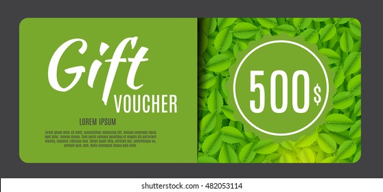 Gift Voucher Template Vector Illustration for Your Business EPS10
