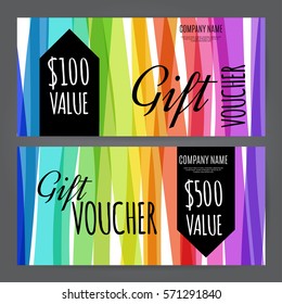 Gift voucher template. Vector illustration