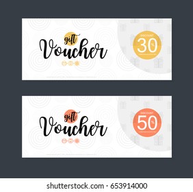 Gift Voucher Template Vector Illustration for Your Business EPS10