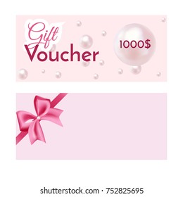 Gift voucher template, Vector illustration for Your design.