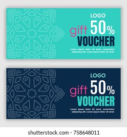 Gift voucher template. Vector illustration