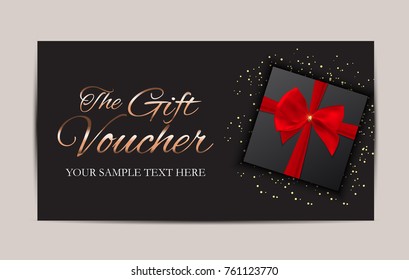 Gift Voucher Template Vector Illustration for Your Business EPS10