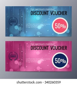 Gift voucher template with vintage hand drawn  pattern ,classic premium style vector illustration

