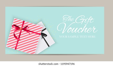 Gift Voucher Template For Your Business. Vector Illustration EPS10