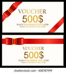 Gift Voucher Template For Your Business. Vector Illustration EPS10
