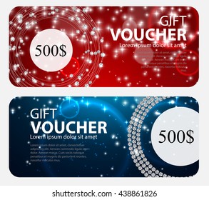 Gift Voucher Template For Your Business. Vector Illustration EPS10

