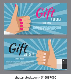 Gift Voucher Template For Your Business. Vector Illustration EPS10