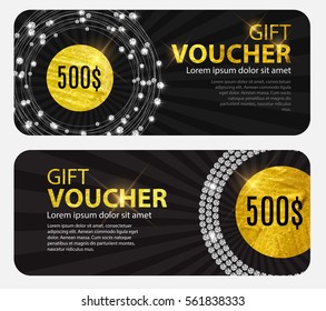 Gift Voucher Template For Your Business. Vector Illustration EPS10