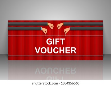 Gift voucher templates, discount certificates. Vector illustration of coupons. Promotional card.