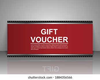 Gift voucher templates, discount certificates. Vector illustration of coupons. Promotional card.