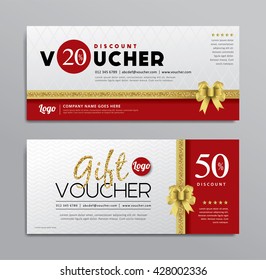 Gift Voucher Templates With Gold Ribbon