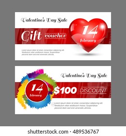 Gift voucher Valentine day