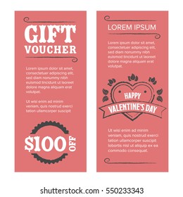 Gift voucher Valentines day