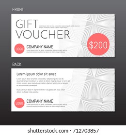 Gift Voucher Vector background for banner, poster, flyer
