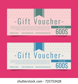 Gift Voucher Vector background for banner, poster, flyer