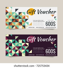 Gift Voucher Vector background for banner, poster, flyer