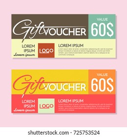 Gift Voucher Vector background for banner, poster, flyer