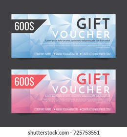 Gift Voucher Vector background for banner, poster, flyer