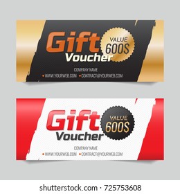 Gift Voucher Vector background for banner, poster, flyer