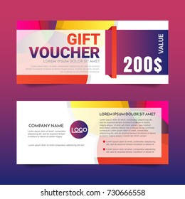 Gift Voucher Vector background for banner, poster, flyer