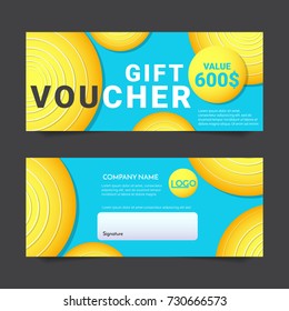 Gift Voucher Vector background for banner, poster, flyer