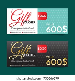 Gift Voucher Vector background for banner, poster, flyer