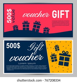 Gift Voucher Vector background for banner, poster, flyer.