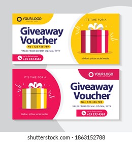 Gift voucher vector design template. 