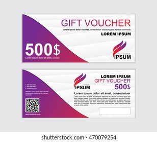 gift voucher vector design template set R