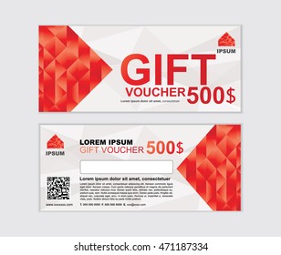 gift voucher vector design template set 