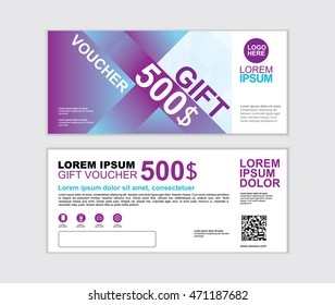 gift voucher vector design template set 