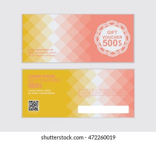 gift voucher vector design template set AD